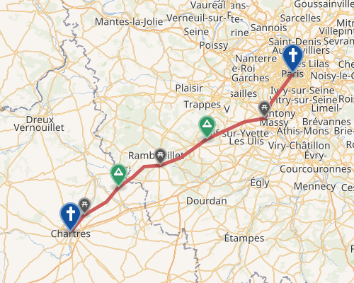 Itin.  Paris-Chartres