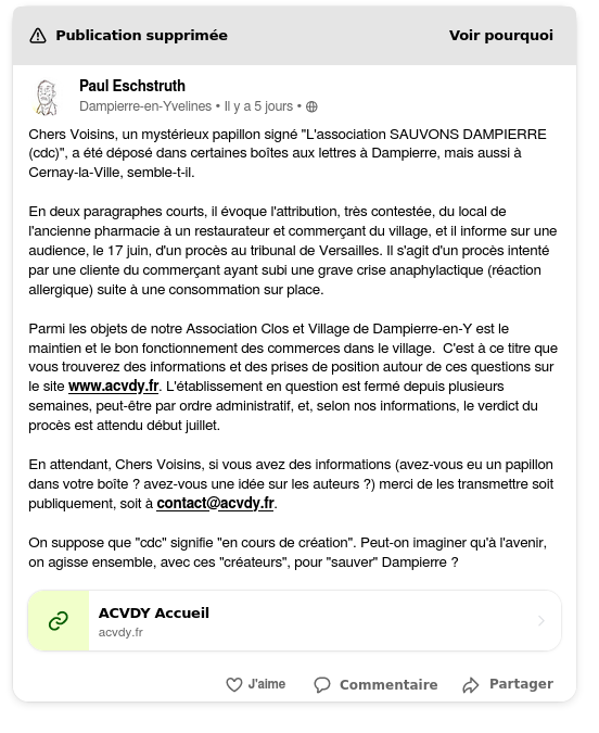 Publication rejetée